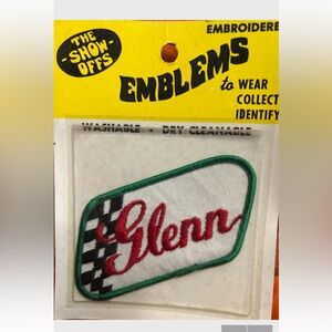 Emblems Patch 'The Show Offs' vintage 70s name Glenn